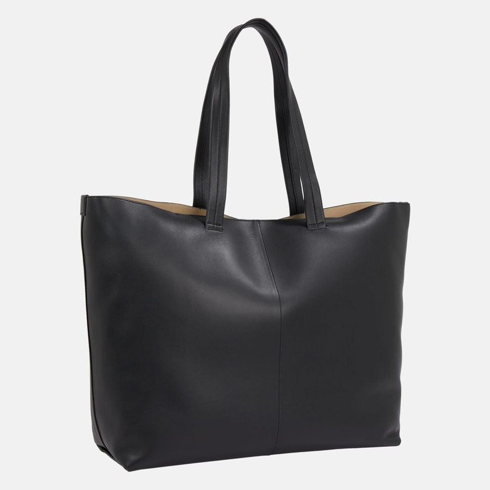 Calvin Klein Leather tote bag Black – torba – zdjęcie 4 z 5