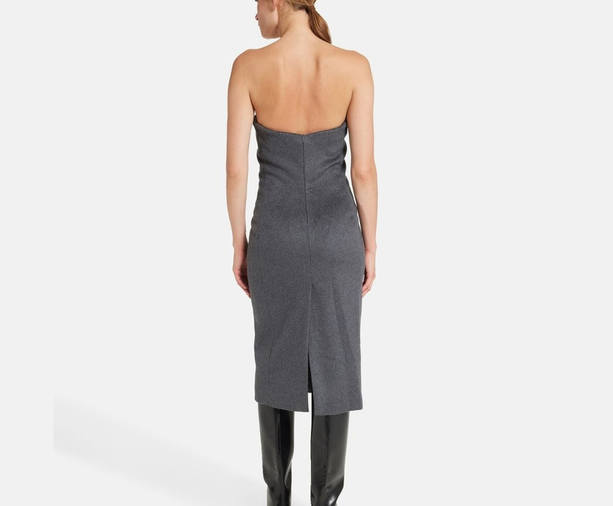 Calvin Klein Bandeau dress Grey – fotka 3 z 5