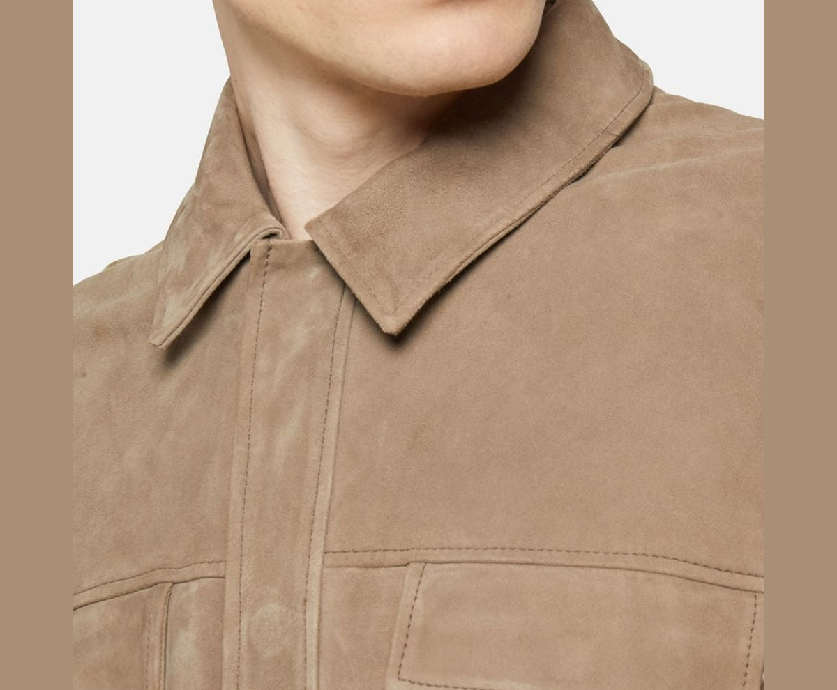Calvin Klein Leather jacket Light Grey – kurtka – zdjęcie 3 z 6