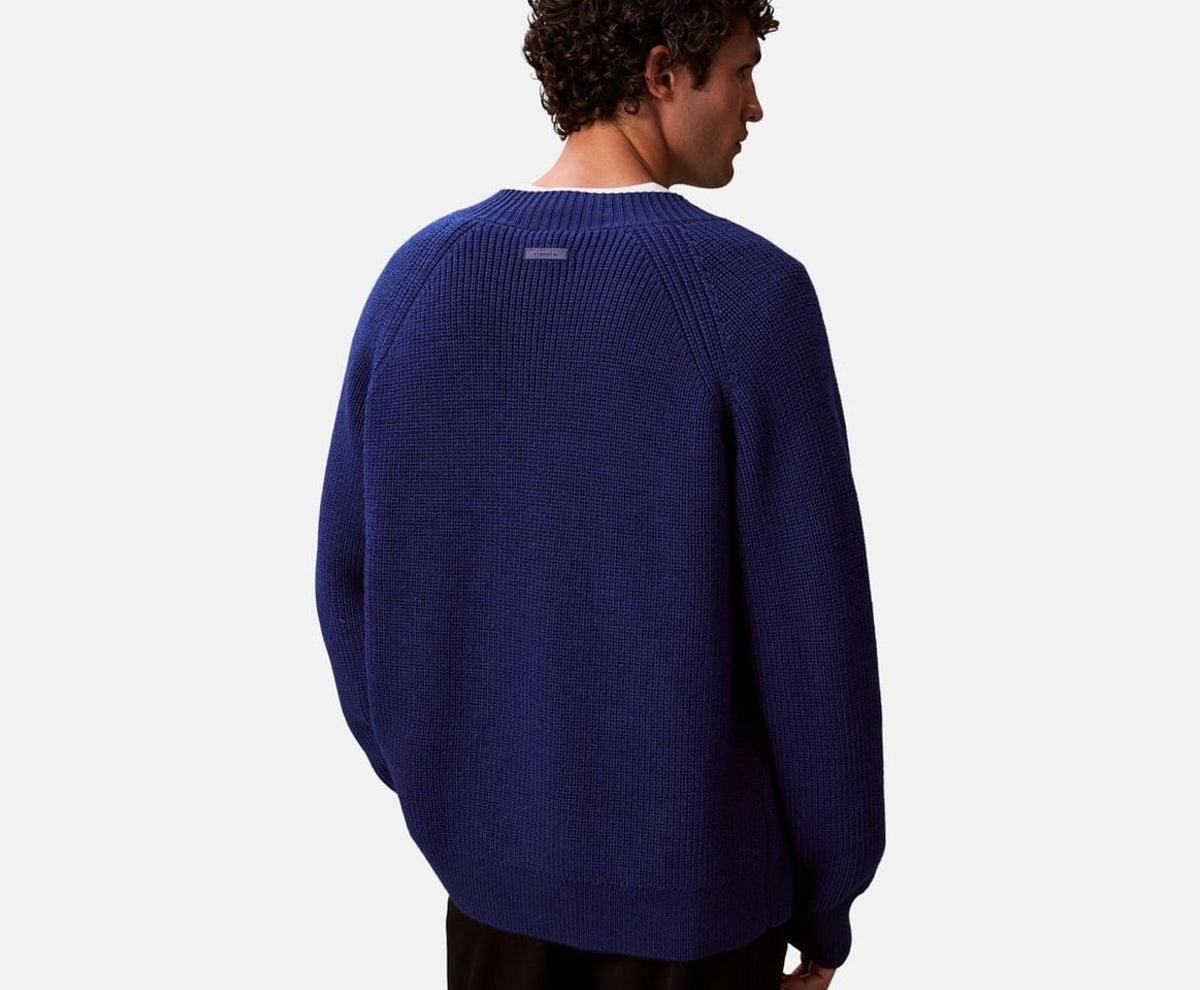 Calvin Klein Wool-blend pullover Blue – sweat – photo 4 sur 5