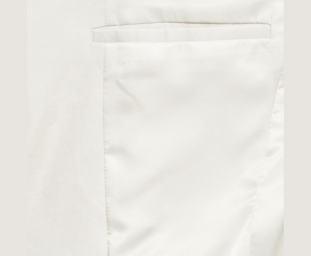 Calvin Klein Linen-blend suit jacket Ecru – kurtka – zdjęcie 3 z 6