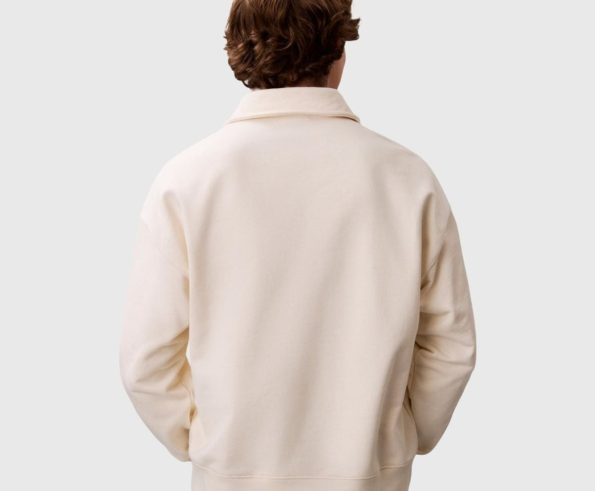 Calvin Klein Long-sleeved polo shirt Terry White – majica – fotografija 4 od 5