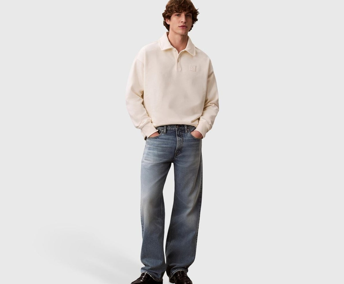 Calvin Klein Long-sleeved polo shirt Terry White – majica – fotografija 5 od 5
