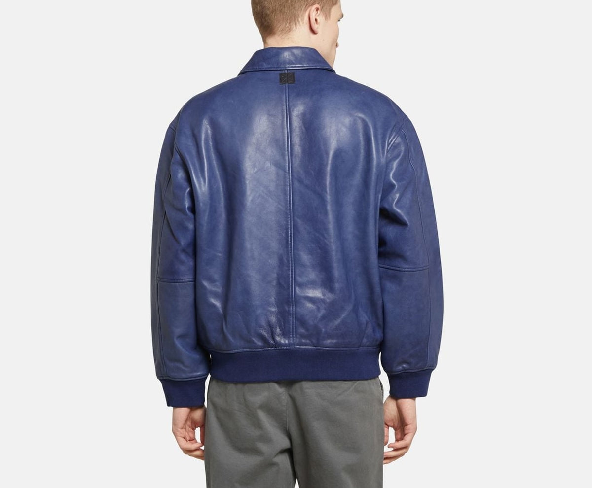 Calvin Klein Leather blouson Blue – îmbrăcăminte – fotografia 4 din 6