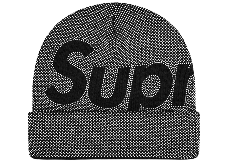 Supreme Studded Knockout Big Logo Beanie Black-Supreme-pikastore.cz