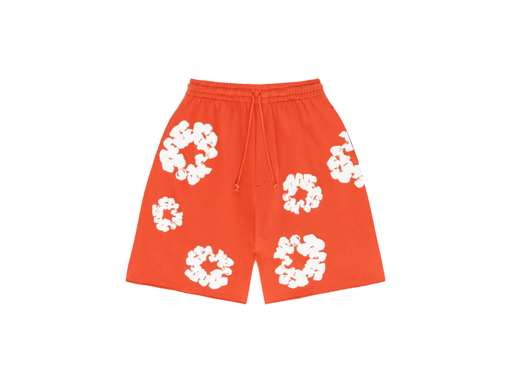 Denim Tears Cotton Wreath Sweatshorts Orange-Denim Tears-pikastore.cz