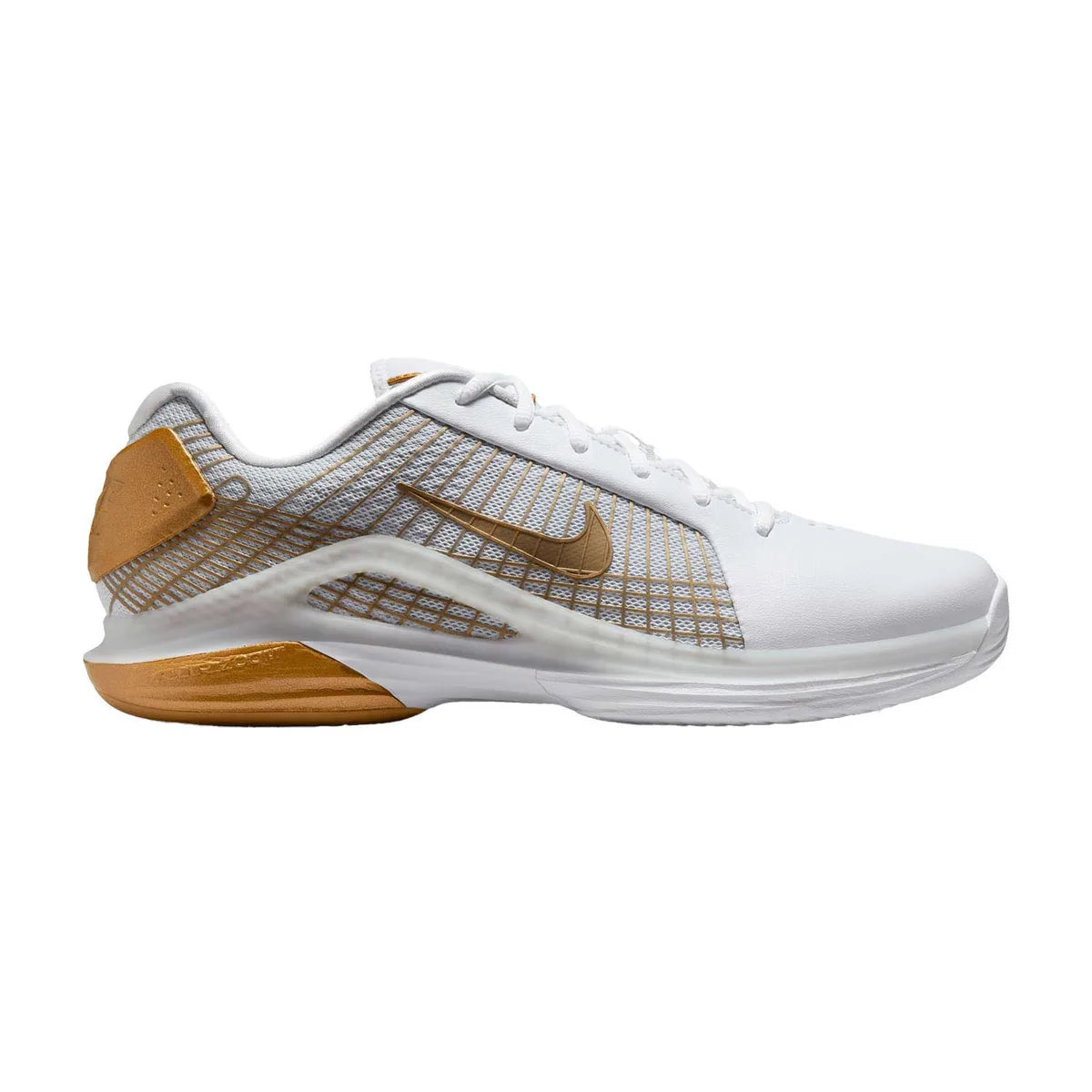 Nike Court Air Zoom Vapor 12 Hypersmash HC White Pure Platinum Metallic Gold