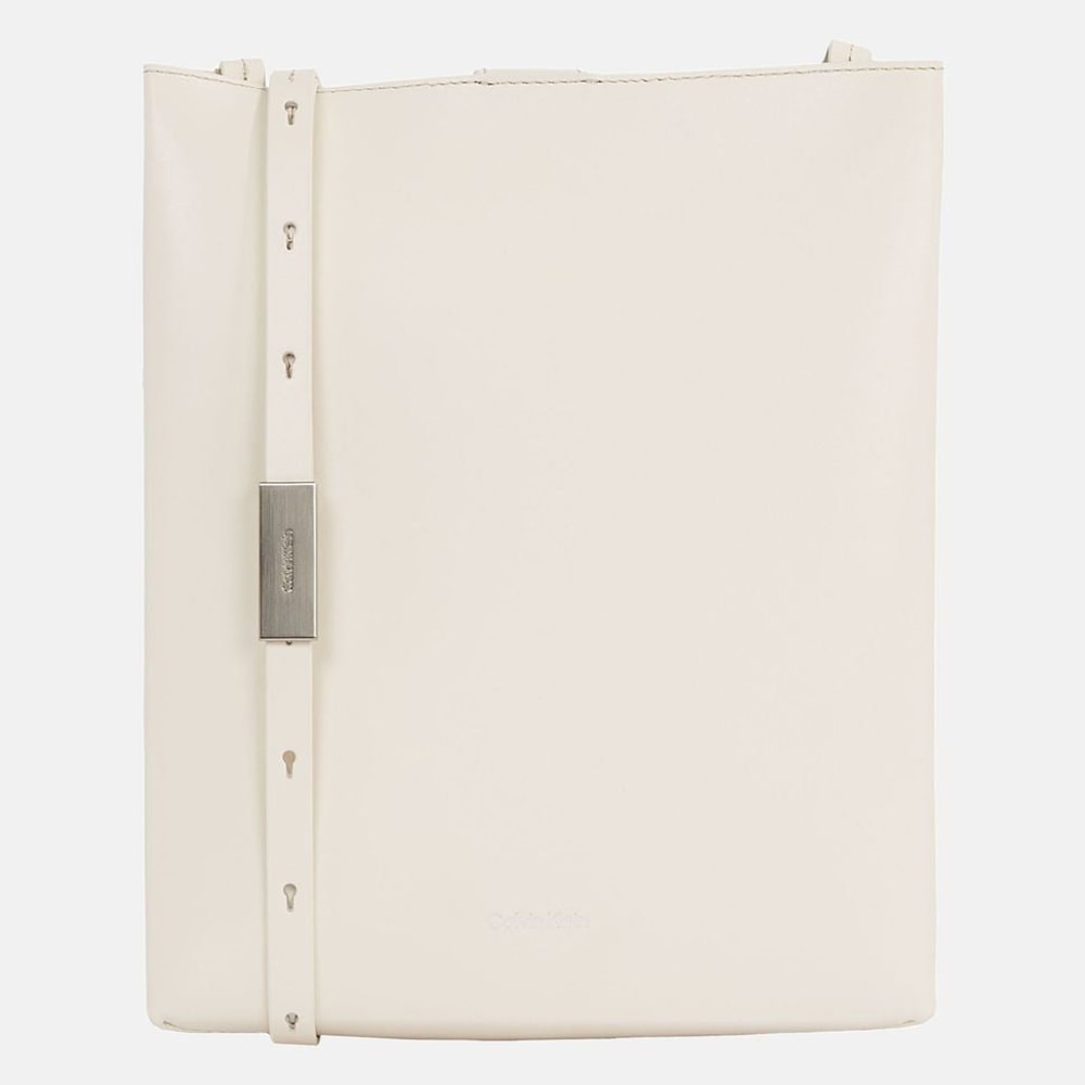 Calvin Klein Leather cross body bag White – väska, vit