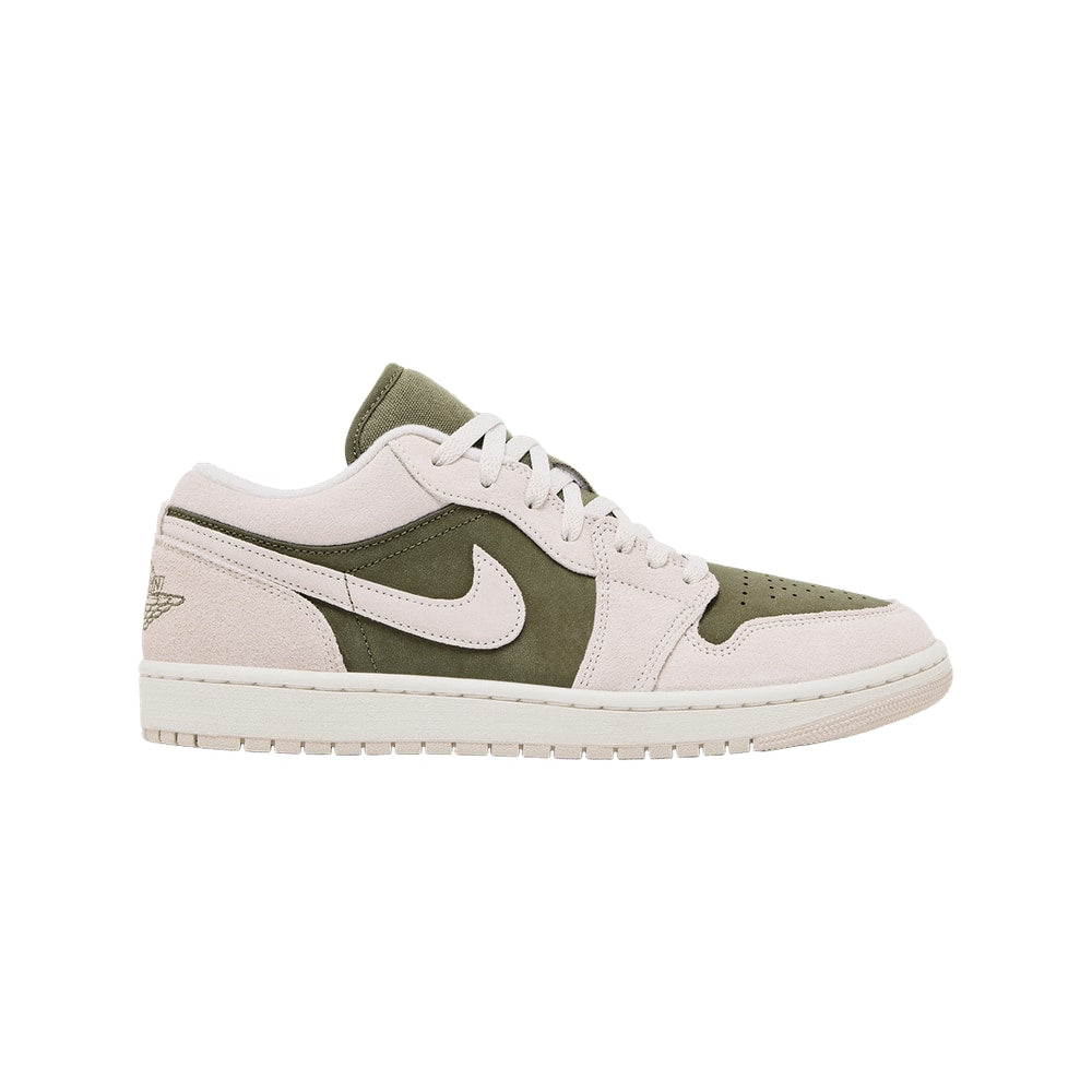 Air Jordan 1 Low Medium Olive – boty, bílá