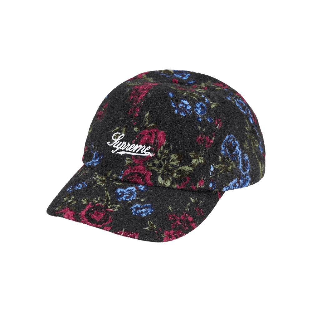 Supreme Floral Flannel 6-Panel Black – cappello