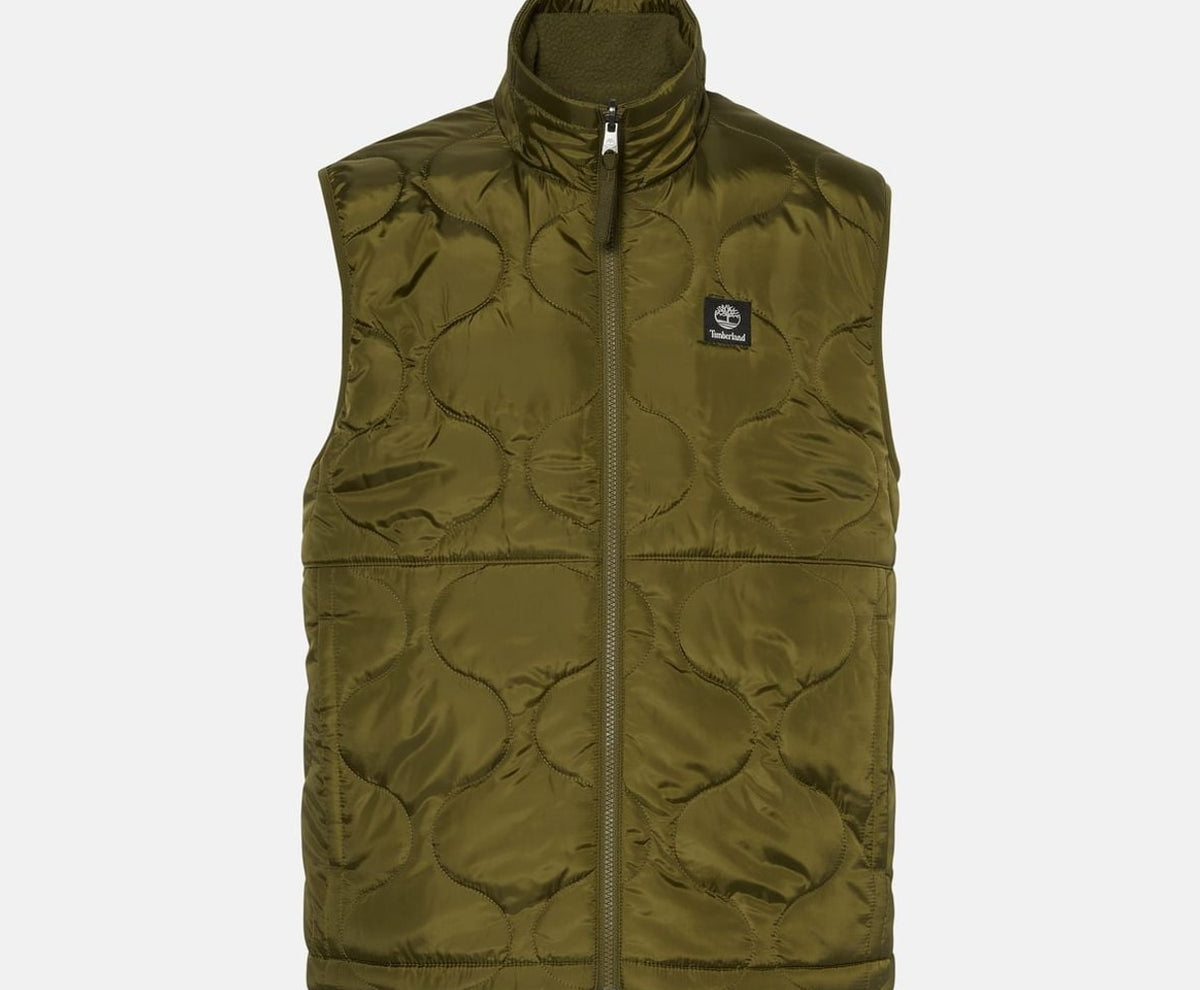 Timberland Reversible gilet Newton Khaki – Bekleidung