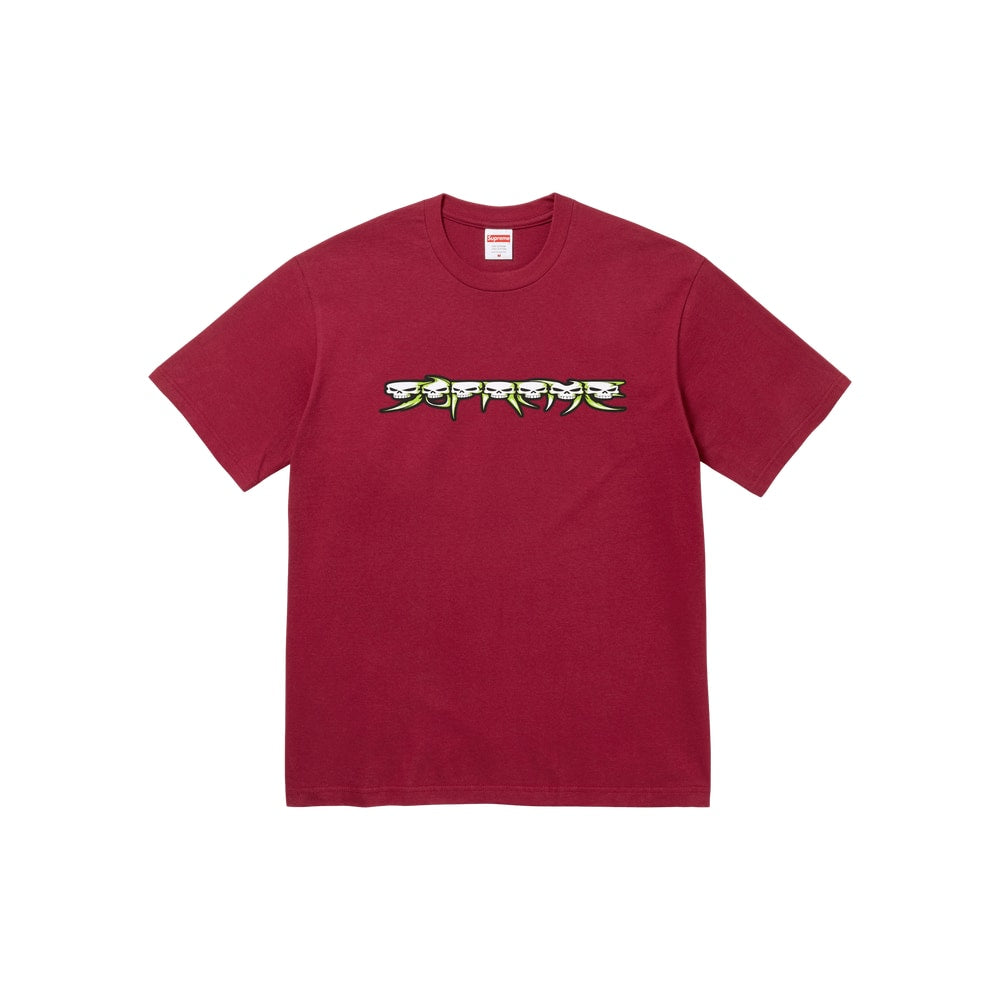 Supreme Skulls Spellout Tee Cardinal – tričko