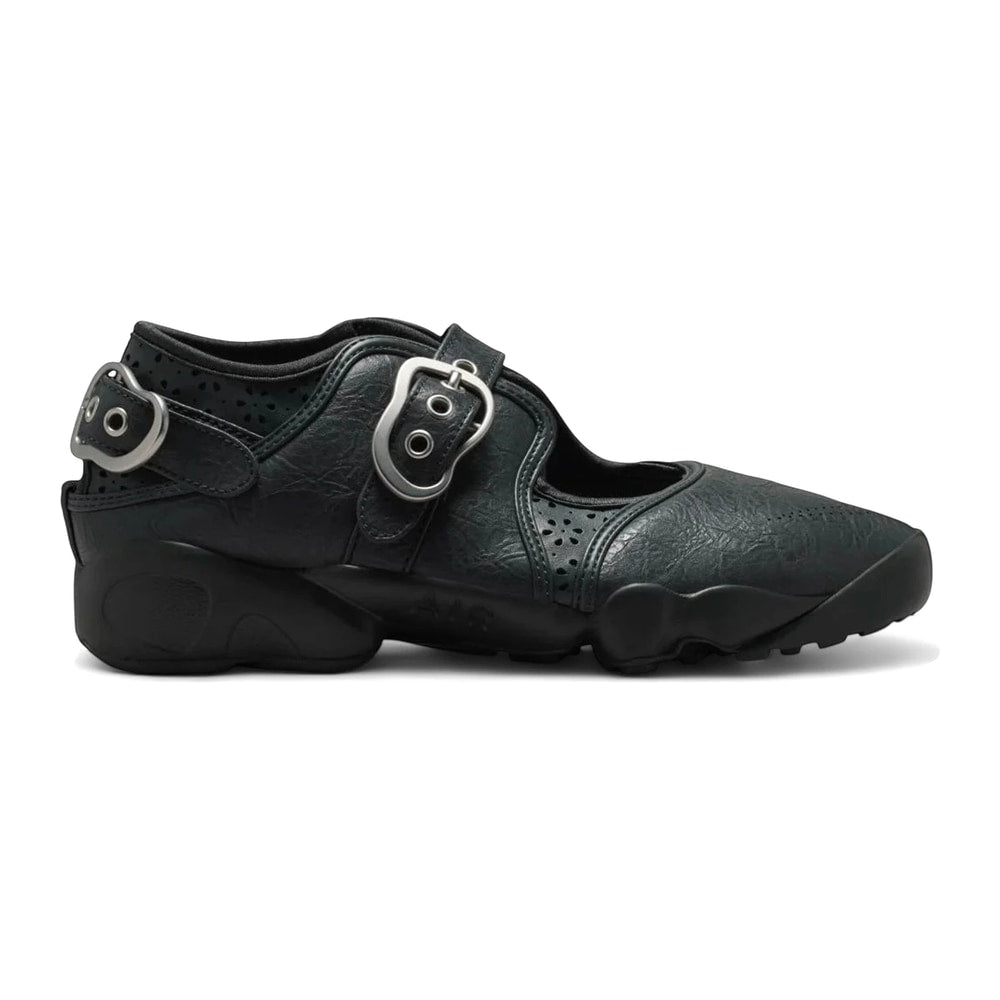Nike Air Rift Leather Anthracite Metallic Silver (Women's) – sneakers, svart