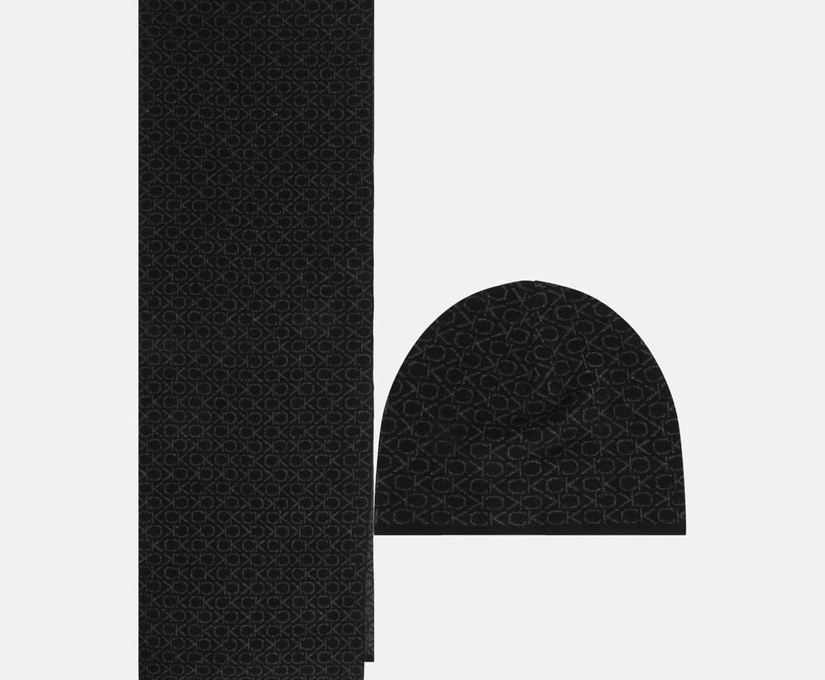 Calvin Klein Wool-blend scarf Black – accesorii, negru