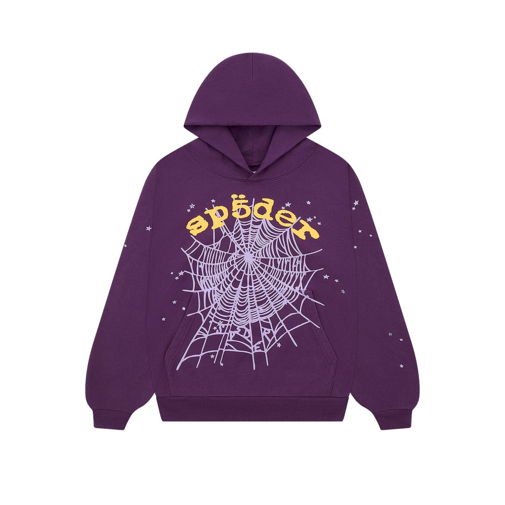 Sp5der Star Og Web V2 Hoodie Purple