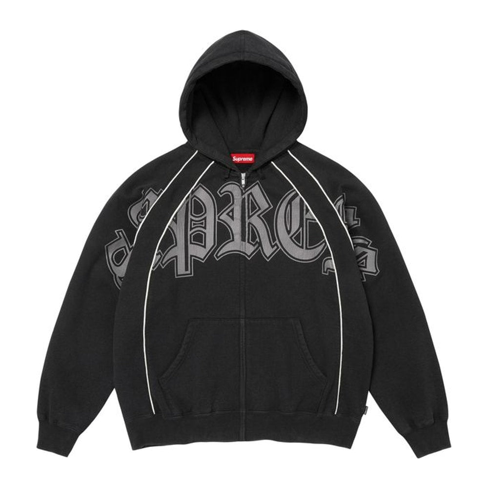 Supreme Paneled Zip Up Hooded Sweatshirt Black – mikina