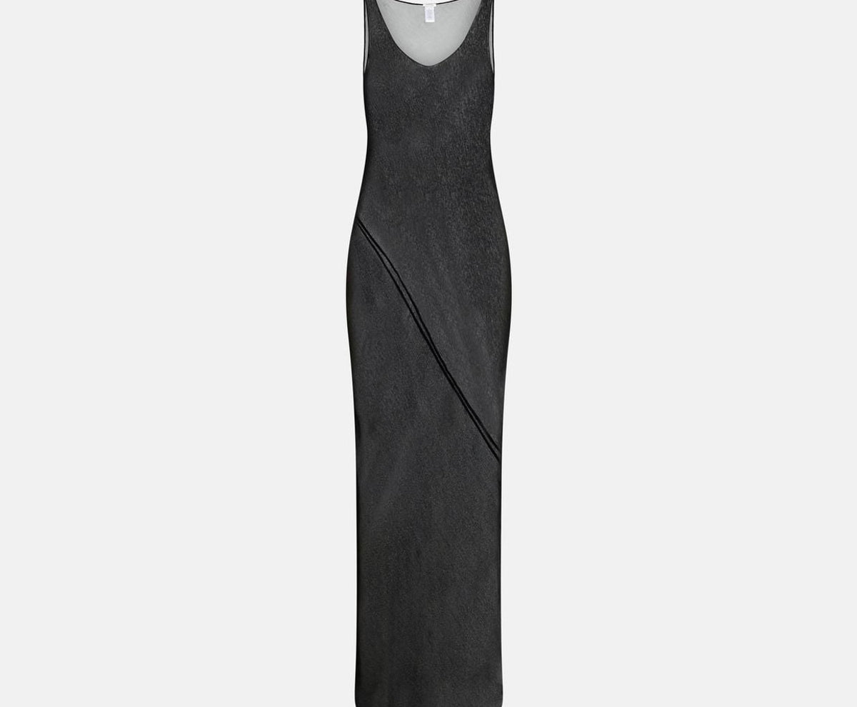 Calvin Klein Silk night gown Black – ruházat, fekete