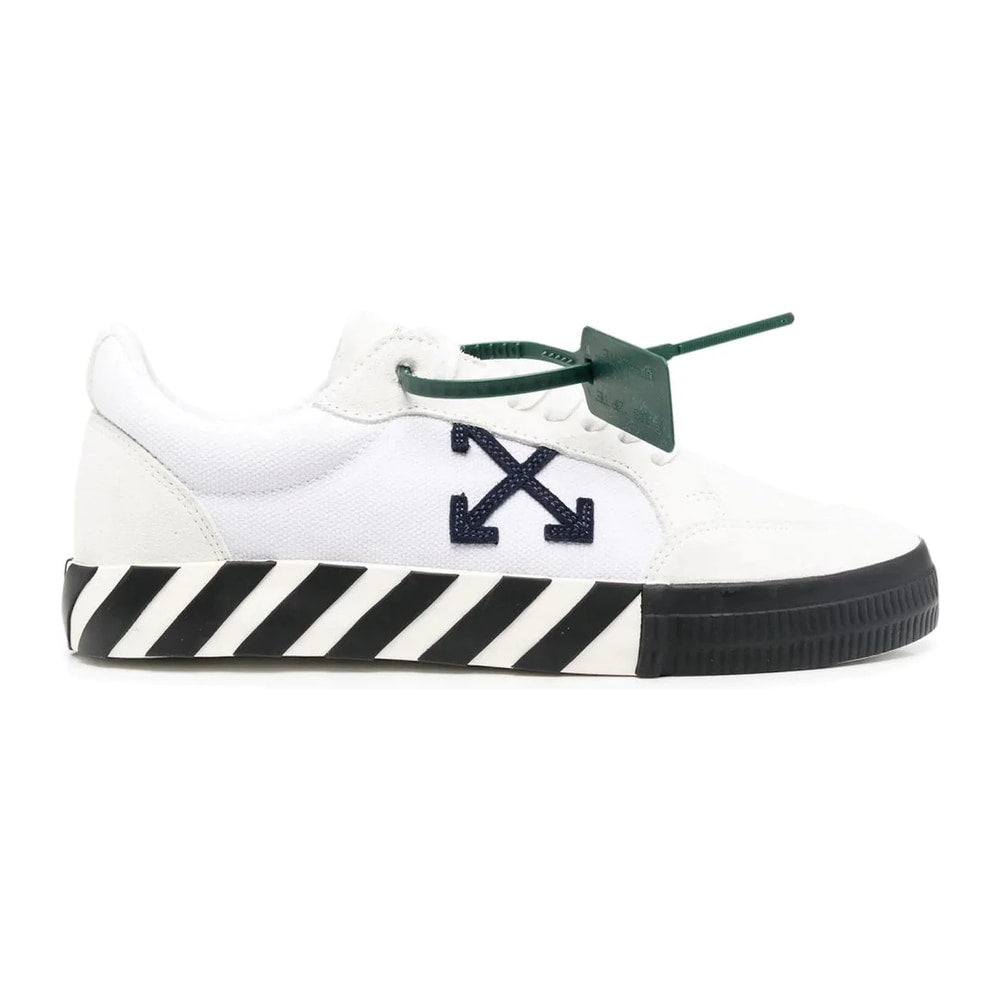 OFF-WHITE Low Vulcanized Canvas Suede White Navy Blue – tenisky, černá