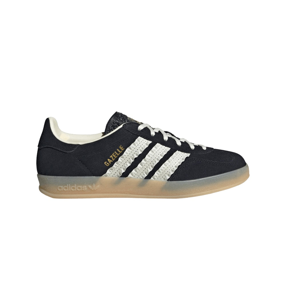 adidas Wmns Gazelle Indoor Ruffled Stripes - Black Cream Gum – tenisky, béžová