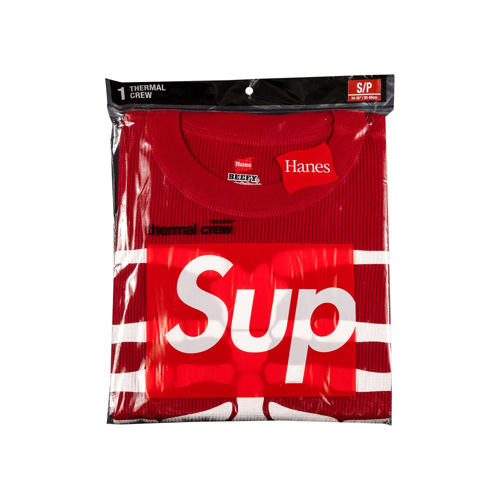 Supreme x Hanes Bones Thermal Crew (1 Pack) Red – clothing
