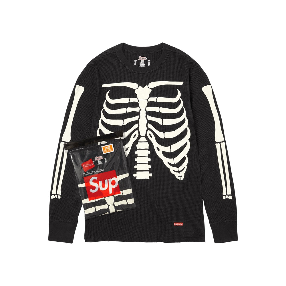 Supreme x Hanes Bones Thermal Crew (1 Pack) Black – clothing