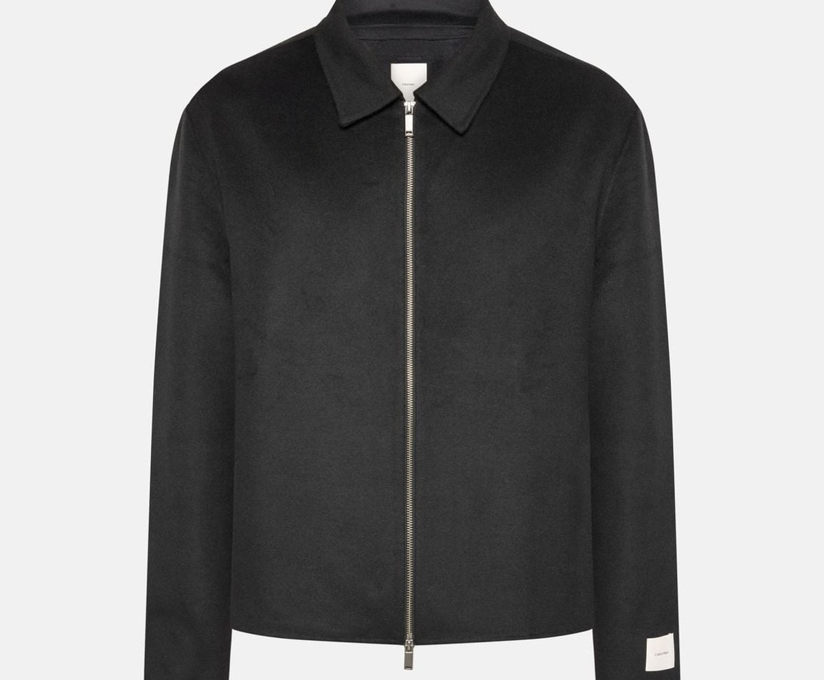 Calvin Klein Wool-blend jacket Black – takki, musta