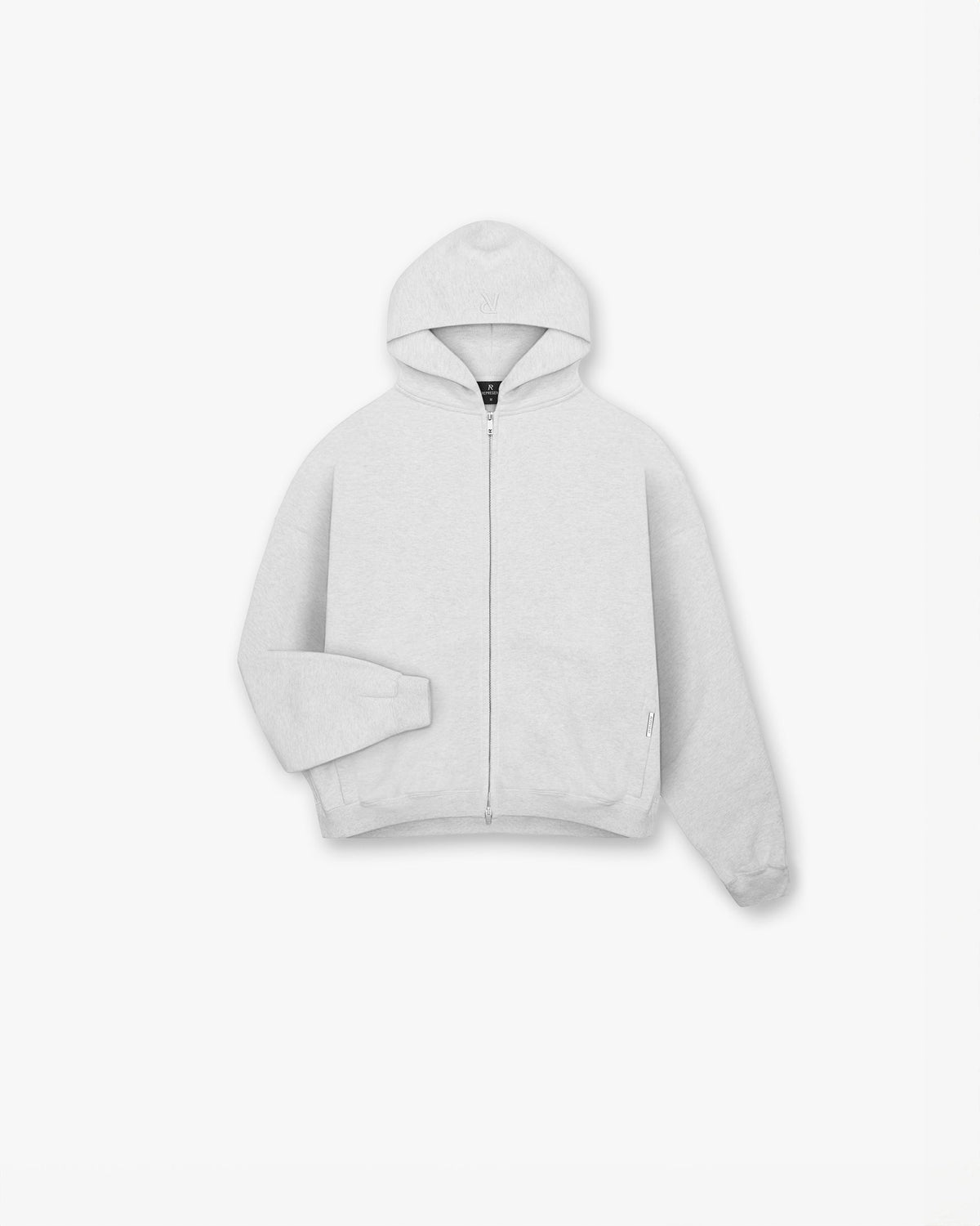 Represent Initial Boxy Zip Through Hoodie Ice Grey Marl – sudadera