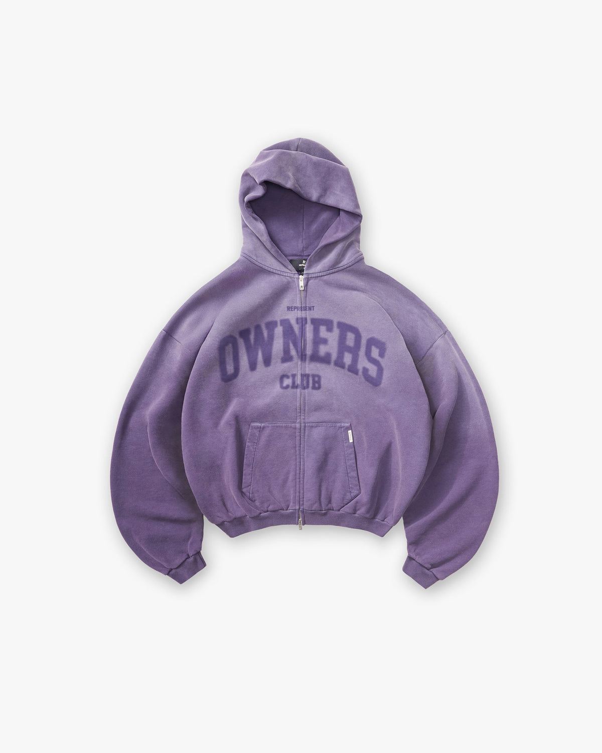 Represent Owners Club Zip Through Hoodie Deep Purple