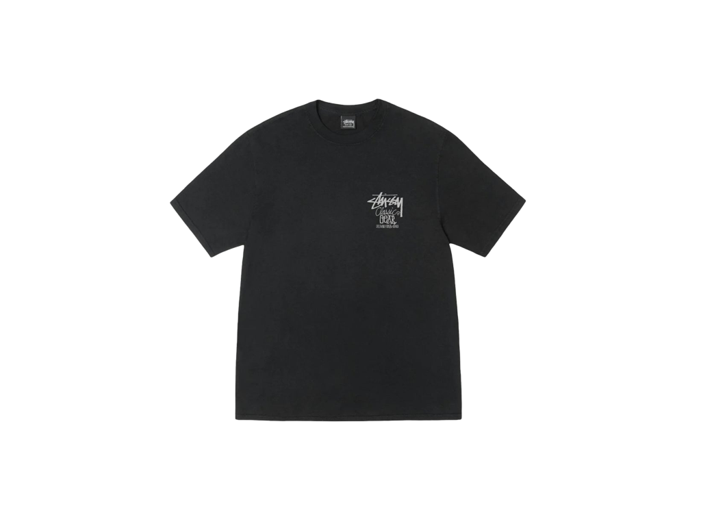 Stussy Classic Gear Pig. Dyed Tee Black-Stüssy-pikastore.cz