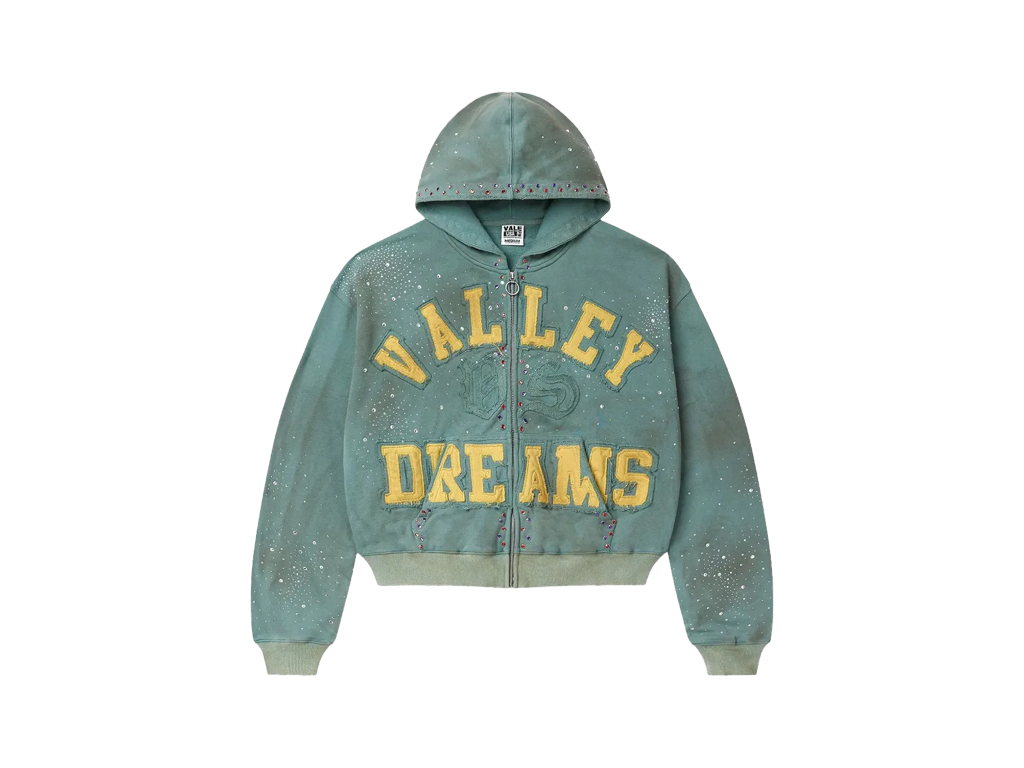 Vale Forever Bank Zip Up Hoodie Dark Mint – pulóver