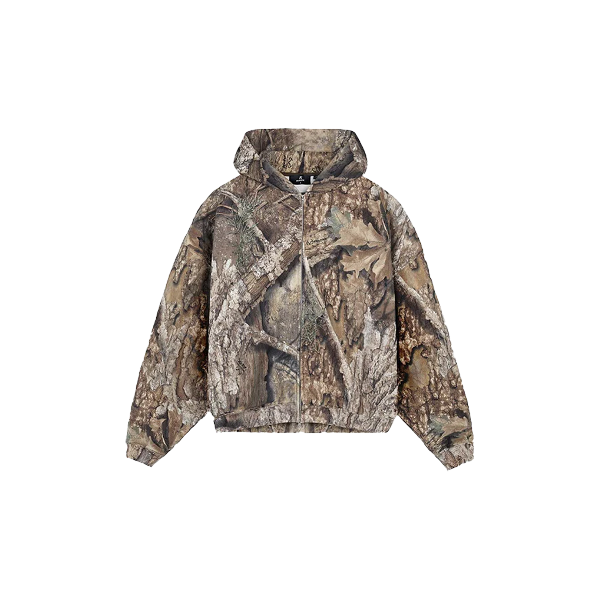 Represent Realtree Zip Up Camo Boxy Hoodie Camo