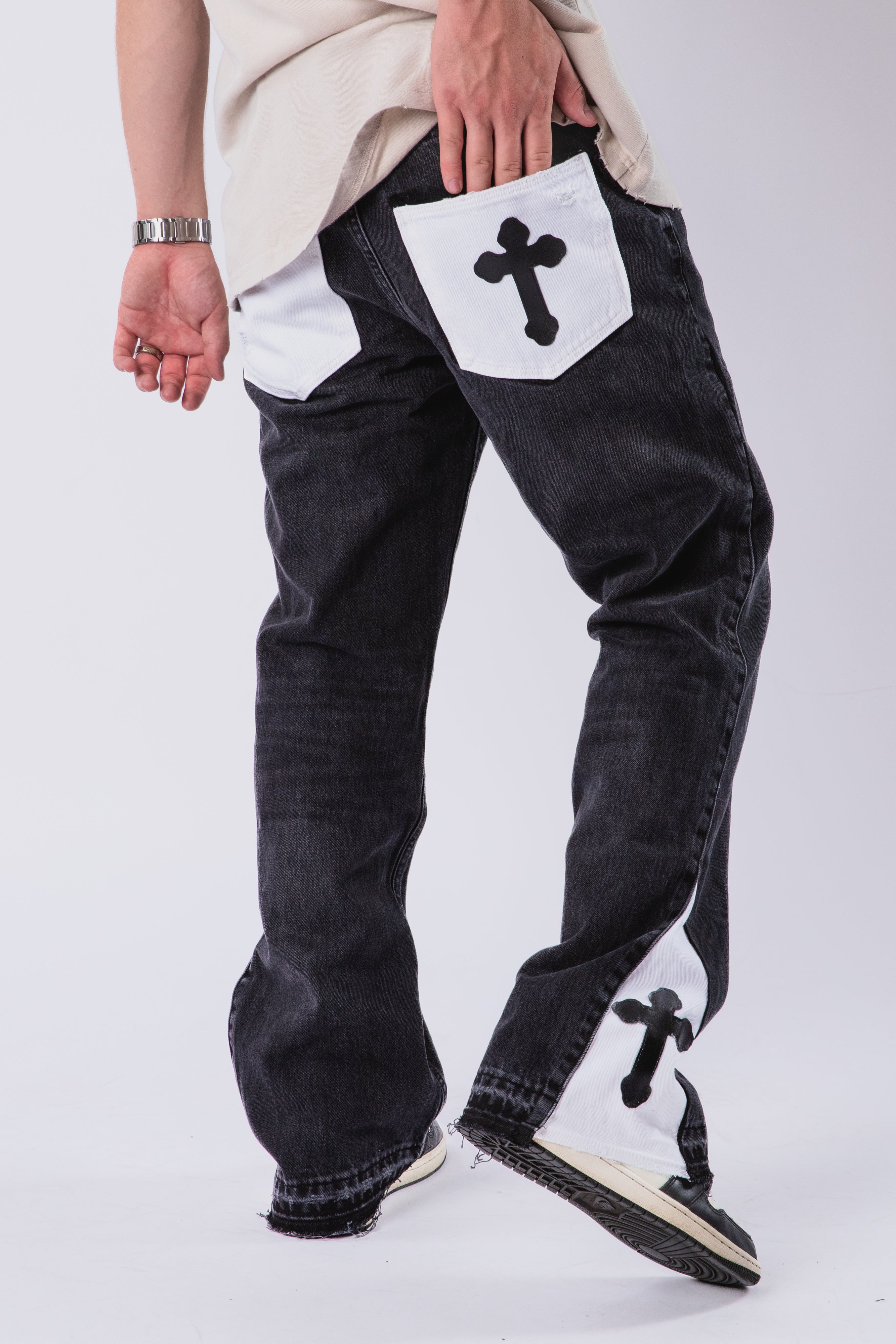 Custom Flared Cross Jeans-Kalhoty-Custompantsprg-pikastore.cz