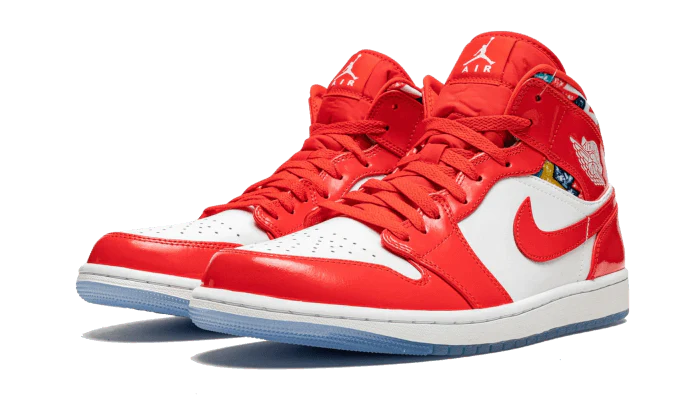 Nike Air Jordan 1 Mid Barcelona Sweater Red Patent-sneakers-Air Jordan-pikastore.cz