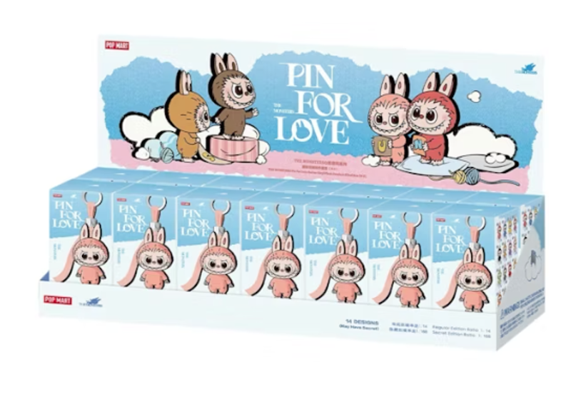 Labubu Pop Mart The Monsters Pin for Love Series Vinyl Plush Pendant (N-Z) Sealed Case (14 Blind Box)-Labubu-pikastore.cz