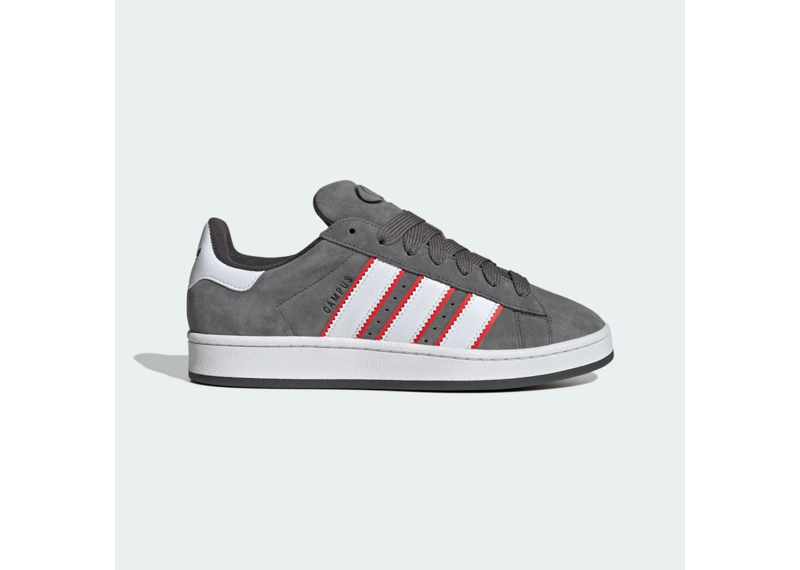 Adidas Campus Grey Red White Stripe
