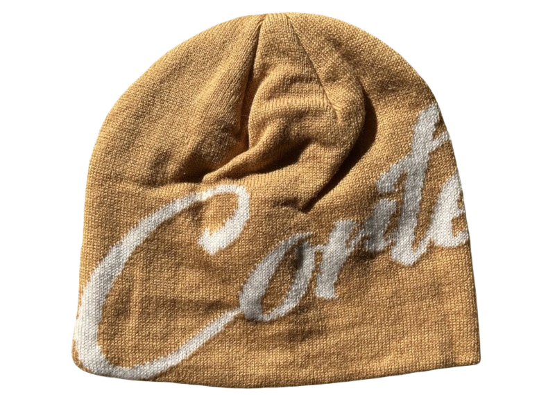 Corteiz Strike Skully Beige Beanie-Corteiz-pikastore.cz