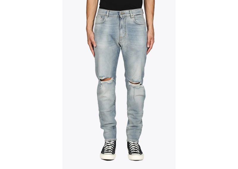 Represent Baggy Destroyer Denim In Blu-Represent-pikastore.cz