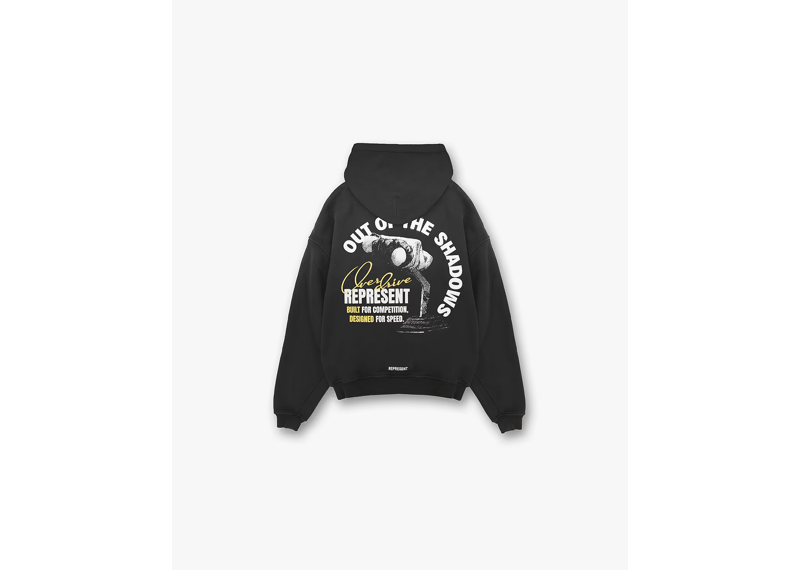 Represent Out Of The Shadows Hoodie Stained Black-Represent-pikastore.cz