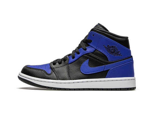 Nike Jordan 1 Mid Hyper Royal Tumbled Leather