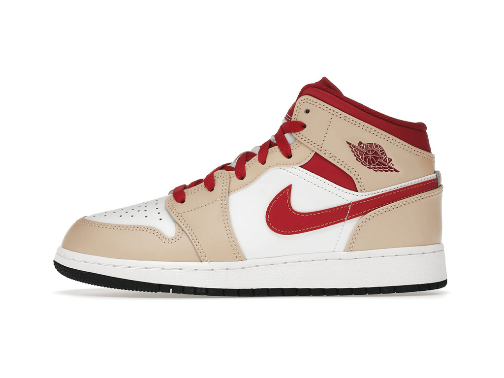 Nike Jordan 1 Mid Light Curry Cardinal (GS)