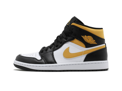 Nike Air Jordan 1 Mid Black University Gold