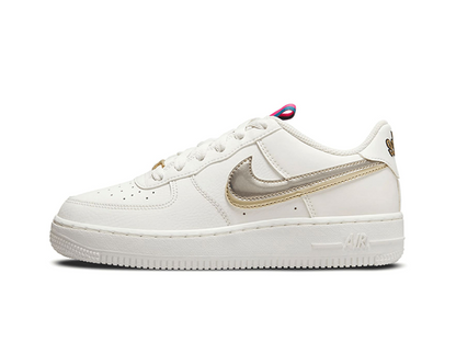 Nike Air Force 1 LV8 Double Swoosh Silver Gold (GS)