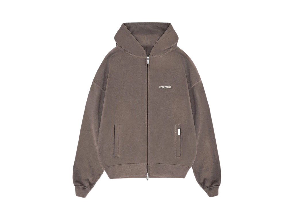 Represent Owners Club Zip Hoodie Fog-Represent-pikastore.cz
