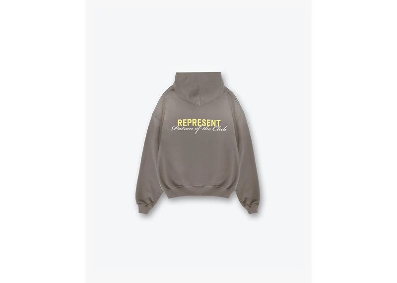 Represent Patron Of The Club Hoodie Washed Olive-Represent-pikastore.cz