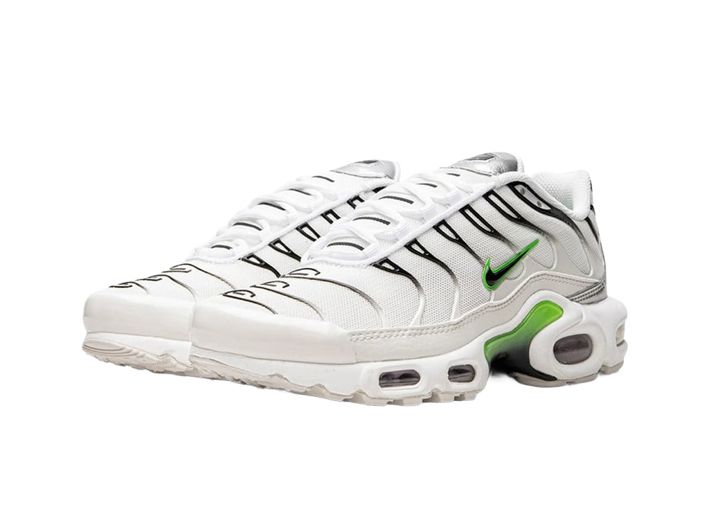 Nike Air Max Plus White Neon Metallic Silver (Women's)-sneakers-Nike-pikastore.cz