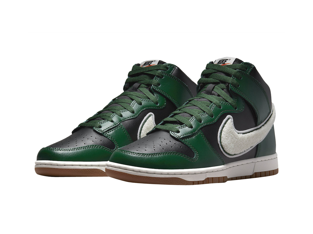 Nike Dunk High Chenille Swoosh - Gorge Green