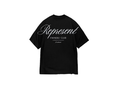 Represent Owners Club Script T-Shirt Black