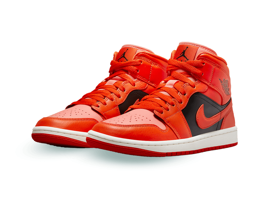 Nike Jordan 1 Mid SE Rush Orange Crimson Bliss (Women's)