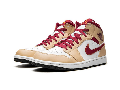 Nike Jordan 1 Mid Light Curry Cardinal (GS)