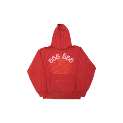 Sp5der 555 Angel Number Hoodie Red
